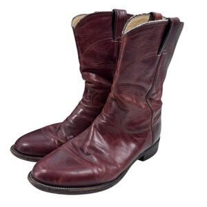 Vintage Justin leather boots 8.5 EE.  Festival western cowboy
